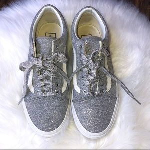 Old Skool Silver Glitter Vans